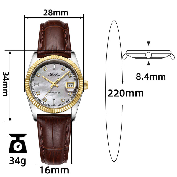 Addies 28mm Women’s Mop Luxury Quartz Watch AW25905