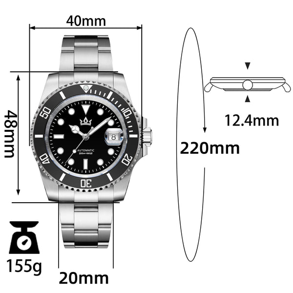 🔥Halloween Sale🔥AddiesKIN 40mm Sardonyx Stone Dial Ceramic Bezel ST2130 Luxury Automatic Dive Watch K012