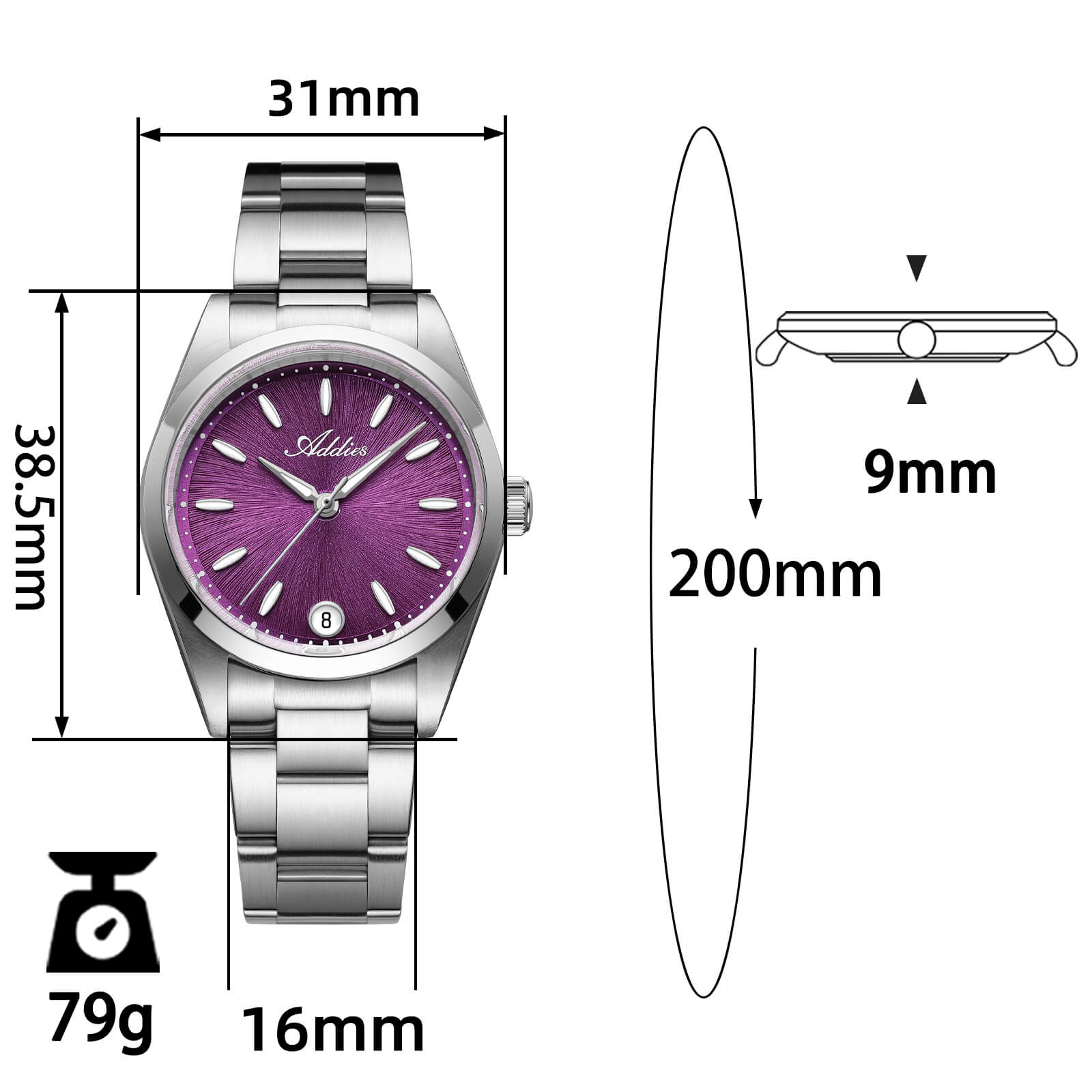 Addies 31mm Women’s Luxury Quartz Watch AW25907
