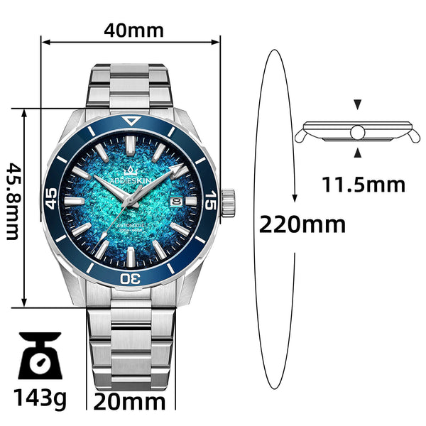 AddiesKIN 40mm Luxury Miyota 9015 Men’s Watch K005