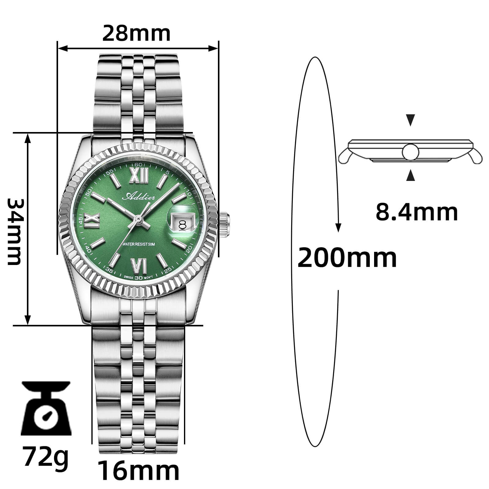 U.S. Warehouse -Addies 28mm Women’s Luxury Quartz Watch AW25901