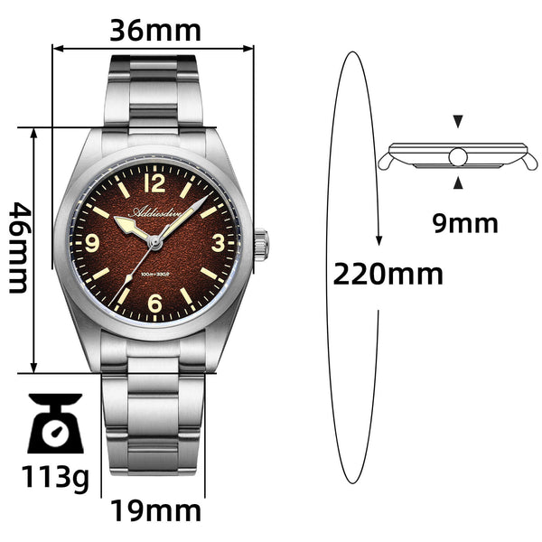 🔥Father's Day Sale🔥ADDIESDIVE 36mm C3 Vintage Quartz Watch AD2544