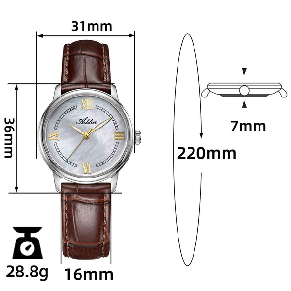 Addies 31mm Women’s Luxury Stainless Steel Quartz Watch AW25906