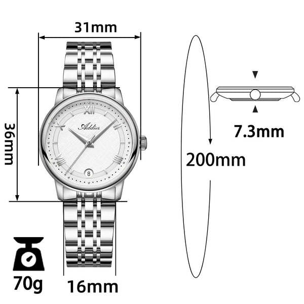 Addies 31mm Women’s Luxury Stainless Steel Quartz Watch AW25904