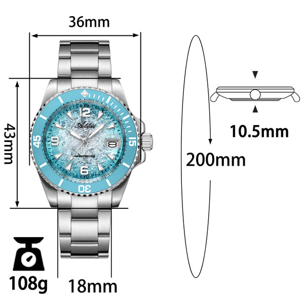 Addies Classic 36mm Stainless Steel Quartz Watch AW25914