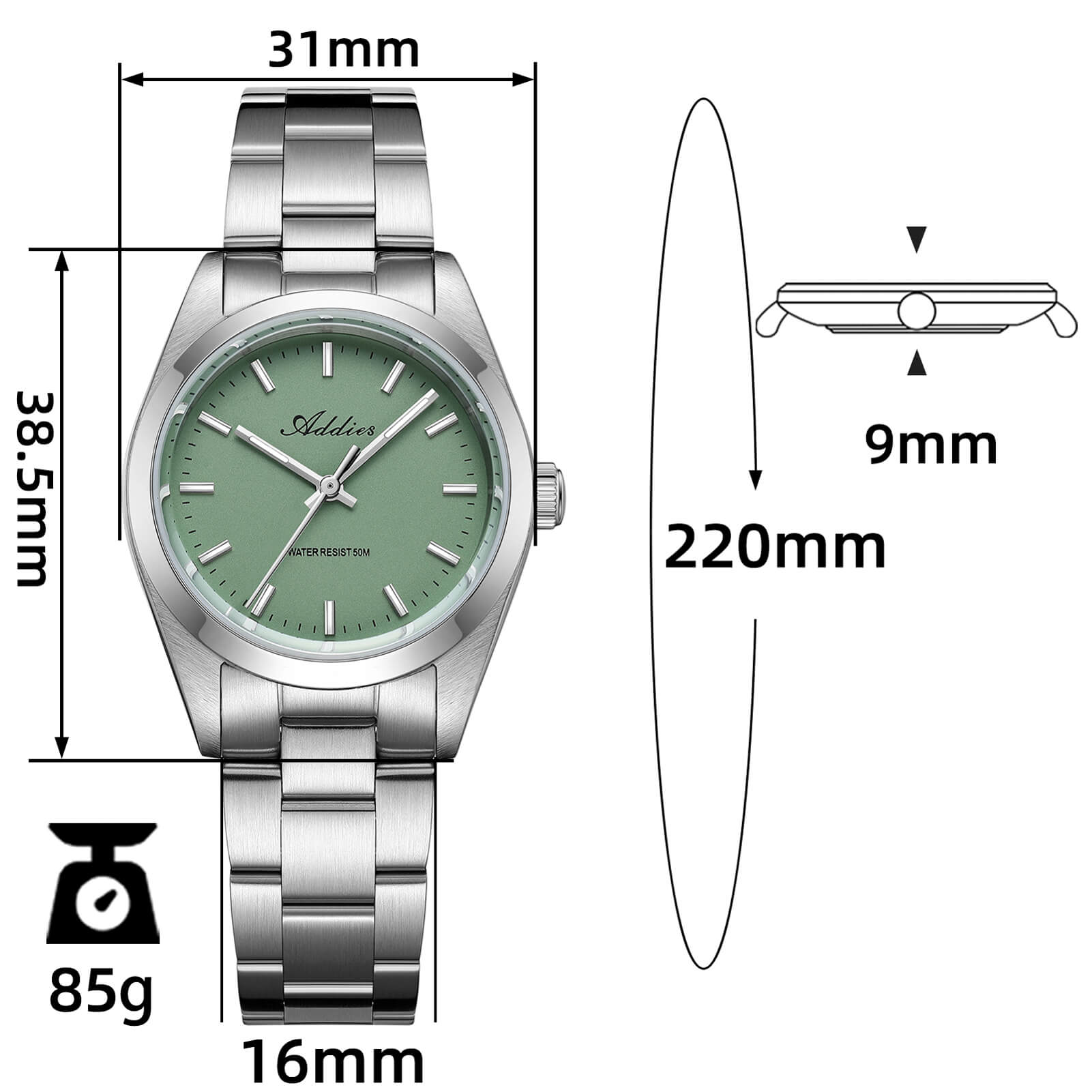 Addies 31mm Women’s Luxury Stainless Steel Quartz Watch AW25903
