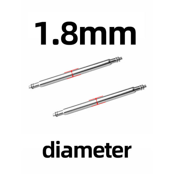 10PCS Dia 1.5/1.8mm Spring Bars for 18/20/22mm Watch Strap