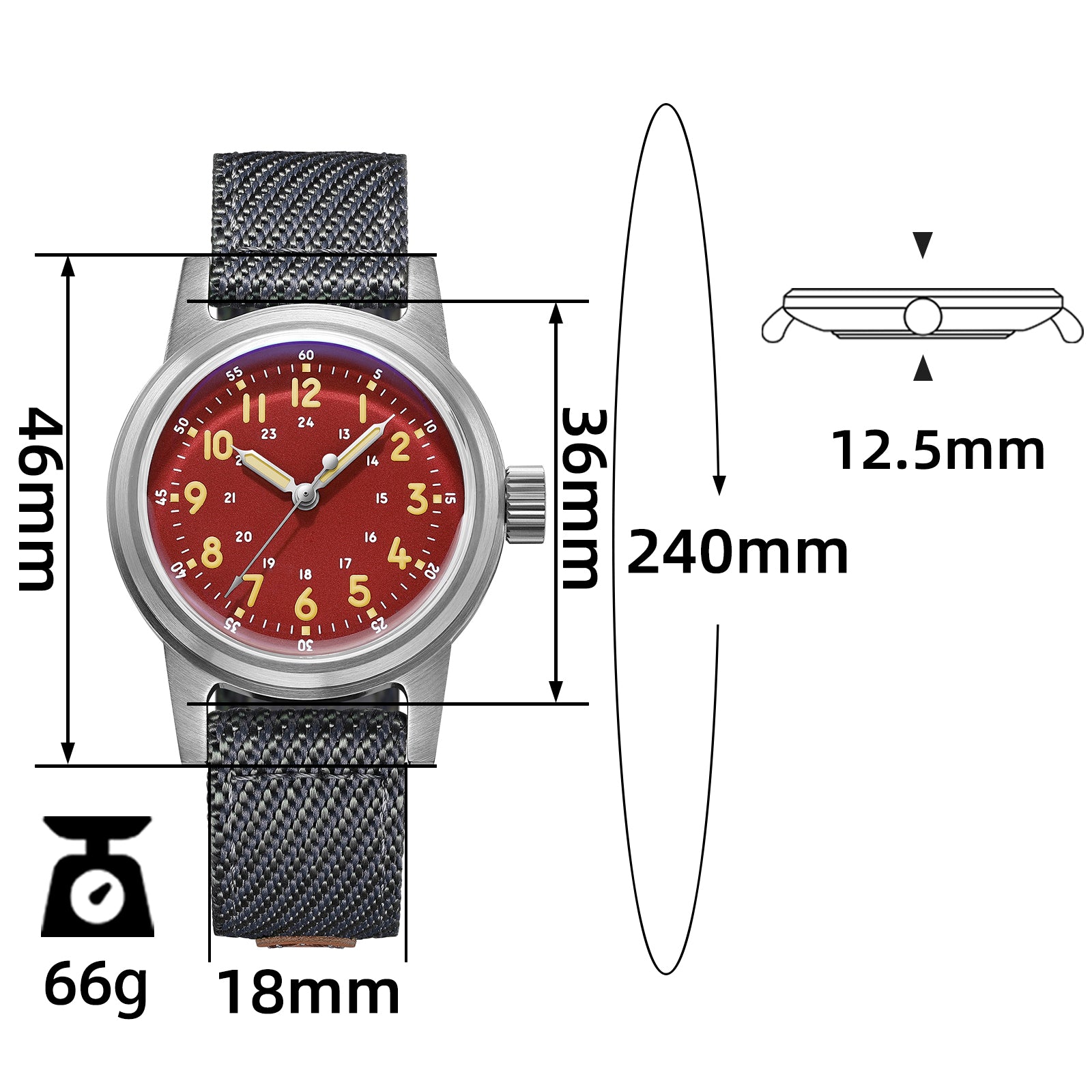 U.S. Warehouse -ADDIESDIVE 36mm Vintage Mechanical Watch AD2076