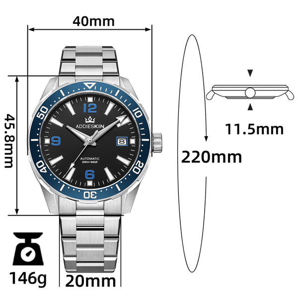 AddiesKIN 40mm Luxury Miyota 9015 Men’s Watch K009
