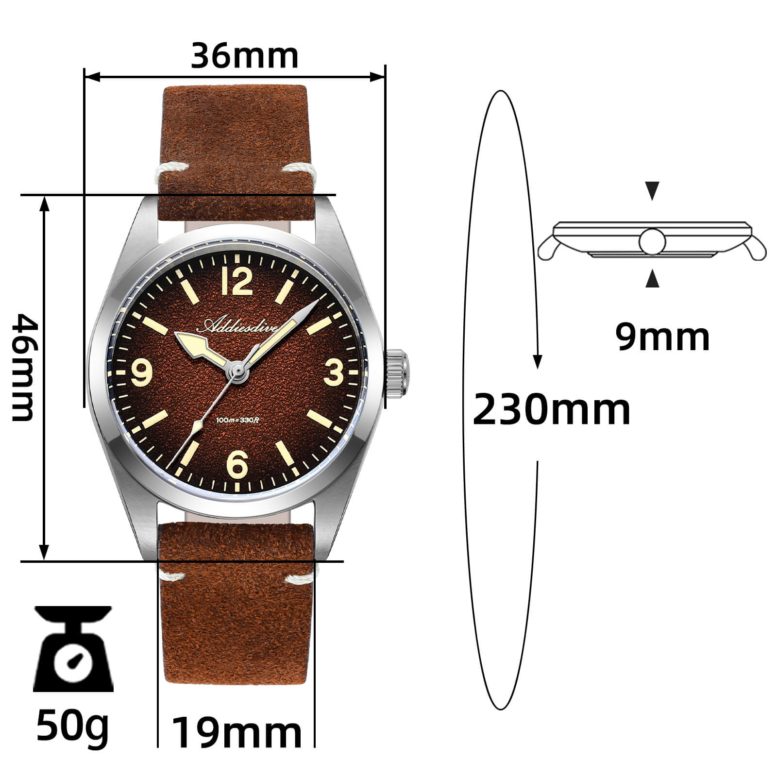 🔥Father's Day Sale🔥ADDIESDIVE 36mm C3 Vintage Quartz Watch AD2544