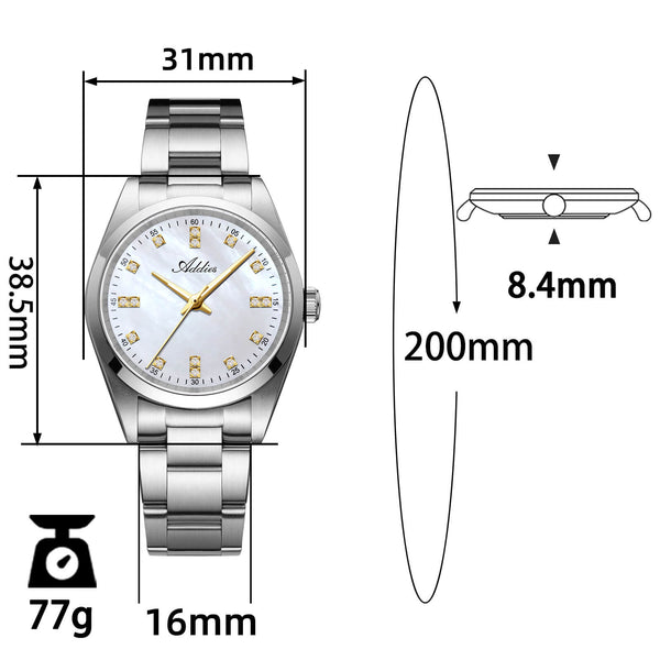 Addies 31mm Women’s Luxury Stainless Steel Quartz Watch AW25909