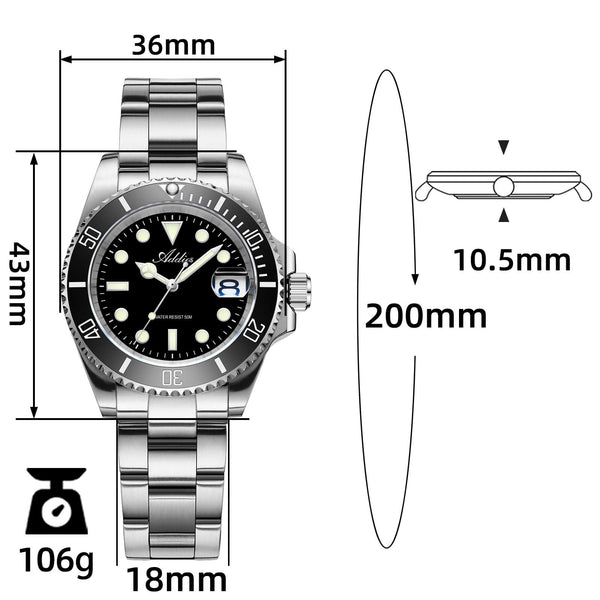 Addies Luxury Stainless Steel Quartz Watch AW25902