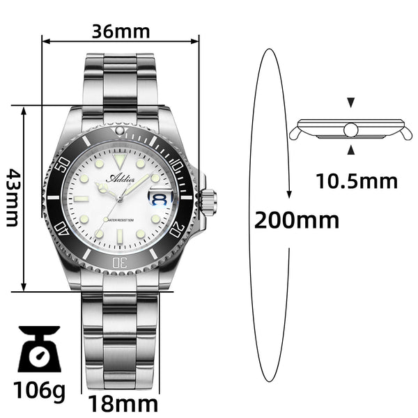 Addies Luxury Stainless Steel Quartz Watch AW25902