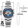 ★India Warehouse★ADDIESDIVE 37mm Luxury Quartz Chronograph Watch AD2551