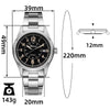 U.S. Warehouse -ADDIESDIVE 39mm Sapphire Crystal Automatic Watch Field Watch AD2074