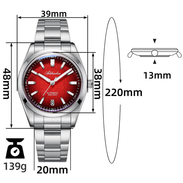 U.S. Warehouse -Addiesdive 39mm Luxury 8215 Automatic Watch AD2531
