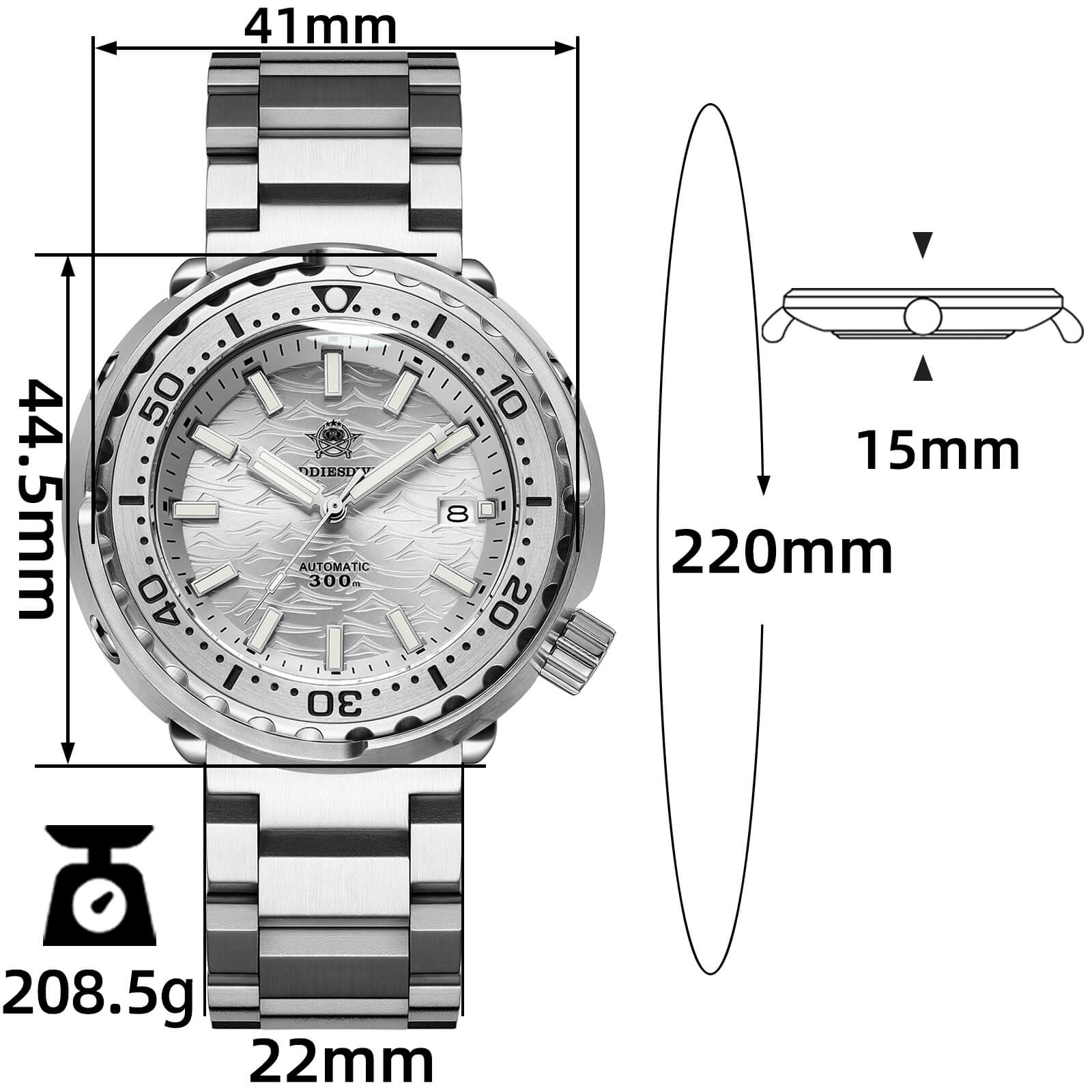 U.S. Warehouse -Addiesdive Tuna Diver Automatic Watch AD2098