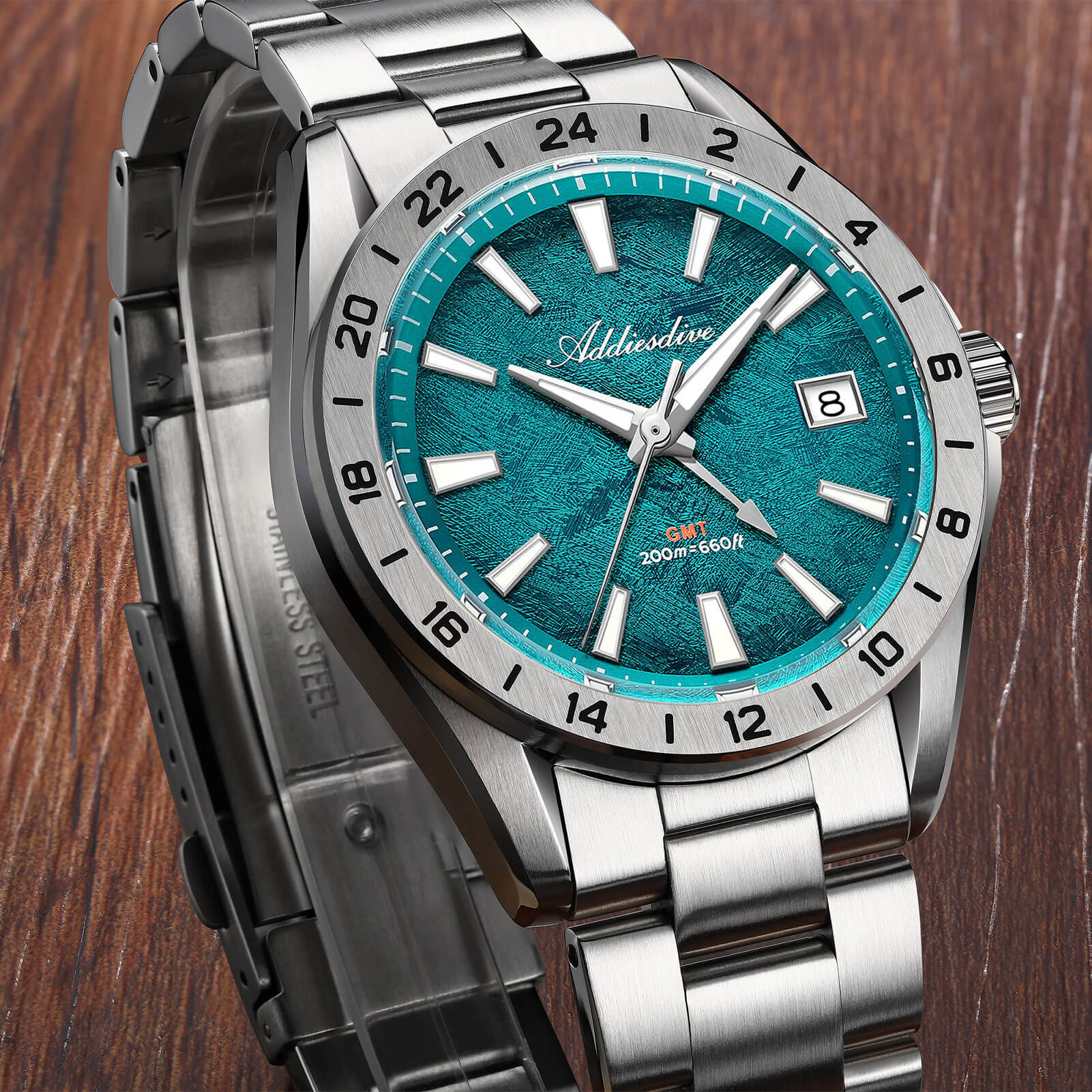 ADDIESDIVE 38mm GMT Quartz Watch RONDA515 Movement（AD2548）