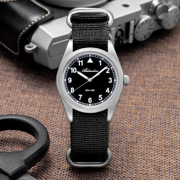 U.S. Warehouse -ADDIESDIVE 36mm VH31 Retro Pilot Field Watch AD2079