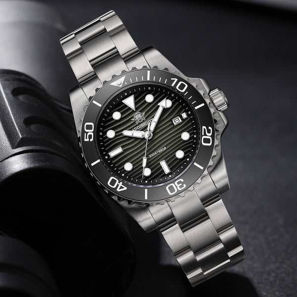 ★Xmas Sale★Addiesdive 41mm Desert Texture Sub Diver Quartz Watch AD2537