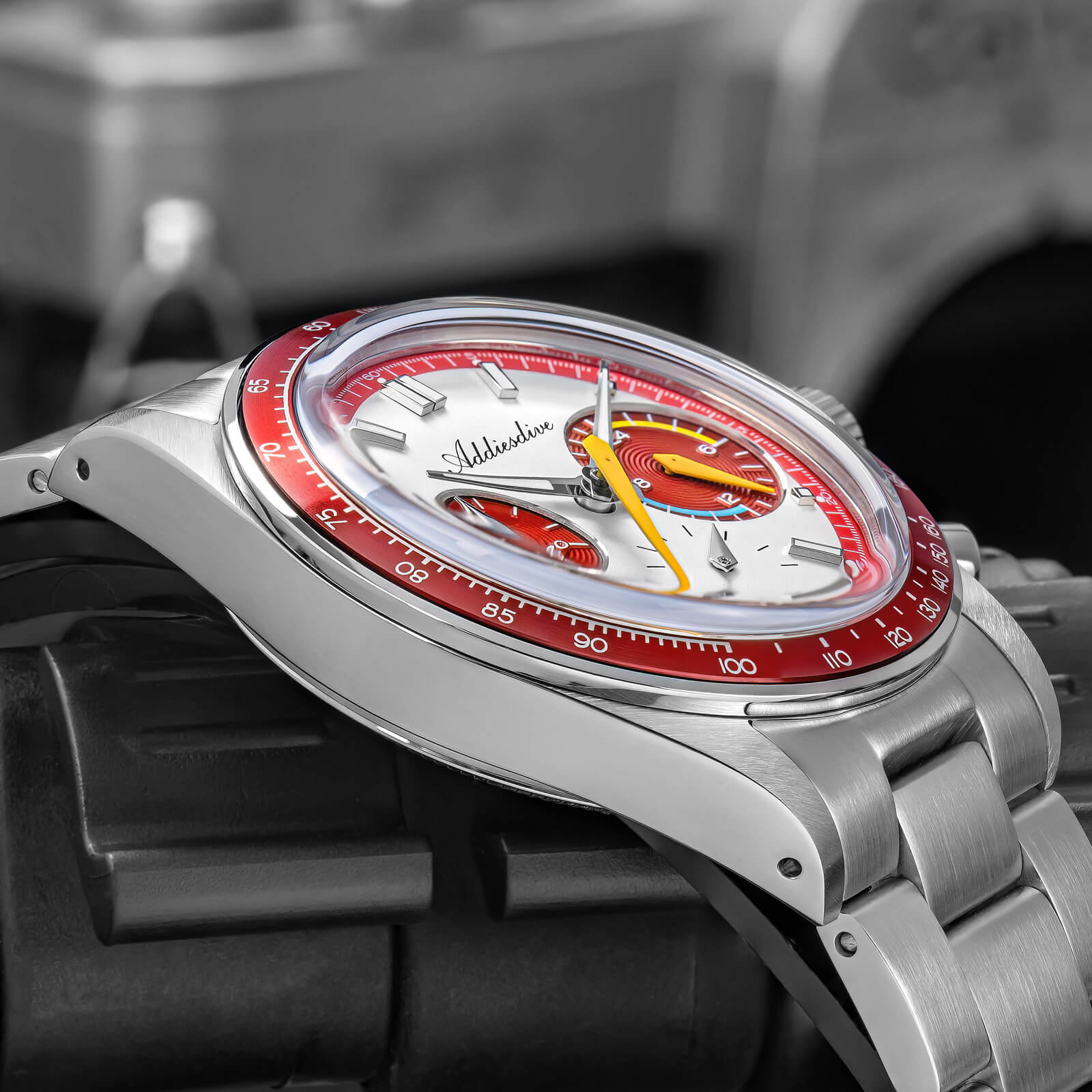 ★Xmas Sale★ADDIESDIVE 37mm VK63 Racing Chronograph Quartz Watch AD2539