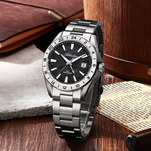 ADDIESDIVE 38mm GMT Quartz Watch RONDA515 Movement（AD2548）