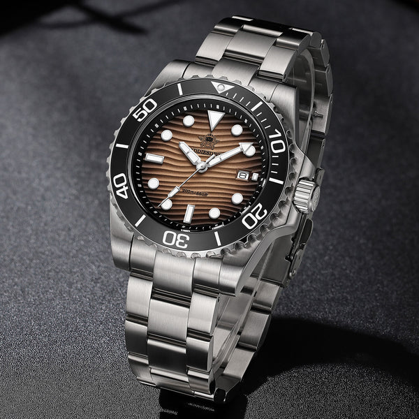 ★Xmas Sale★Addiesdive 41mm Desert Texture Sub Diver Quartz Watch AD2537