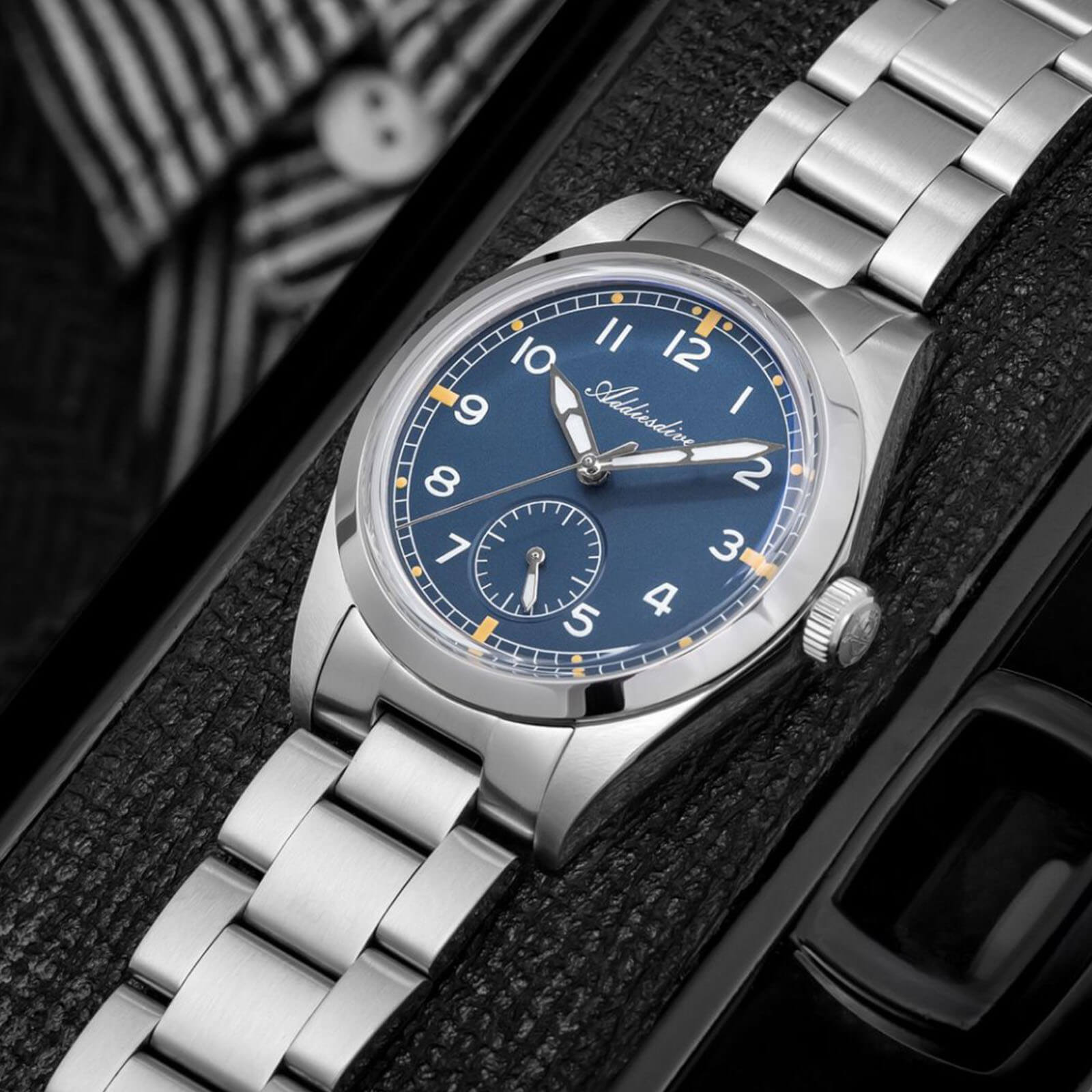 ★India Warehouse★ADDIESDIVE 36mm VH60 Vintage Pilot Watch（AD2099）