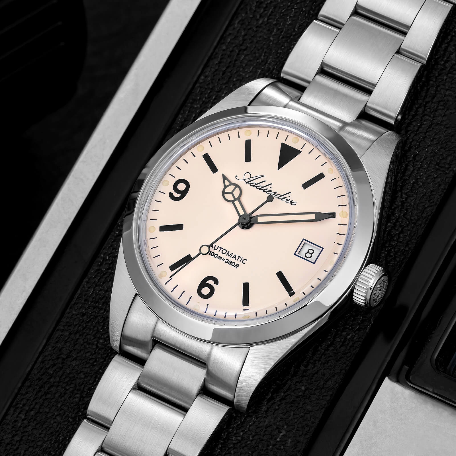ADDIESDIVE 36mm ST2130 Automatic Explorer Style Sapphire Bubble Crystal Watch AD2556