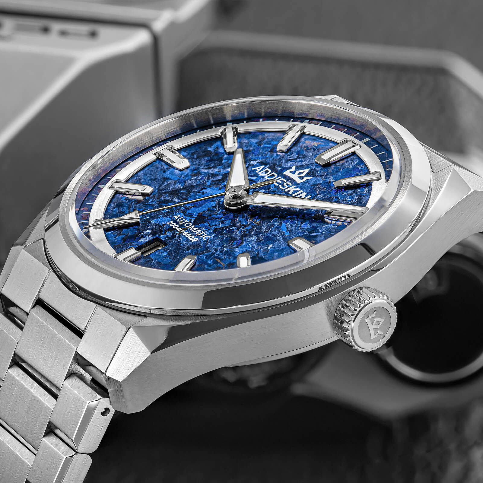 AddiesKIN 40mm Crystallized Titanium Dial Miyota 9015 Luxury Automatic Watch K006