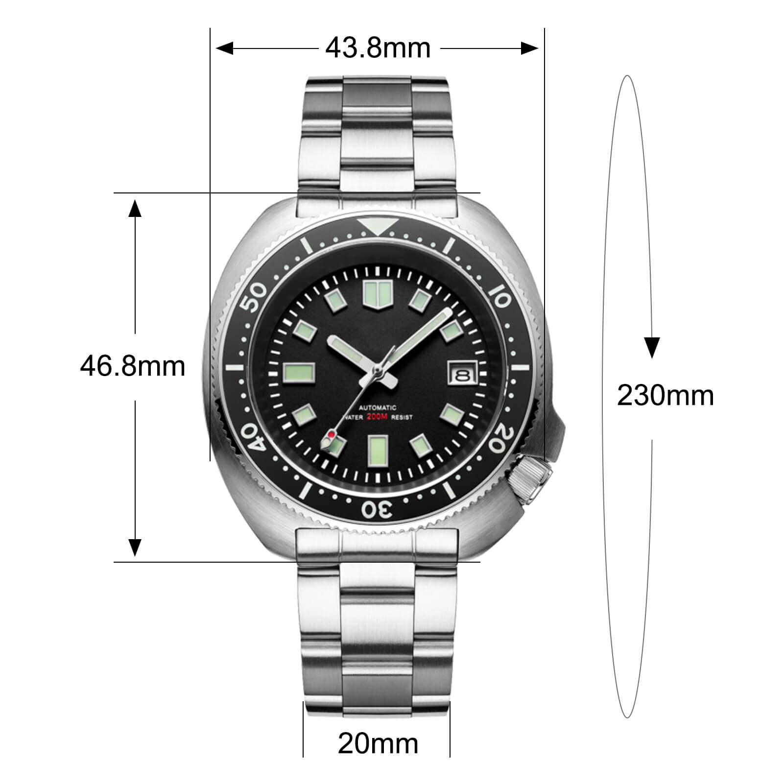 <Sterile Version>ADDIESDIVE® Captain Willard Automatic Dive Watch 200M( MY-H8)