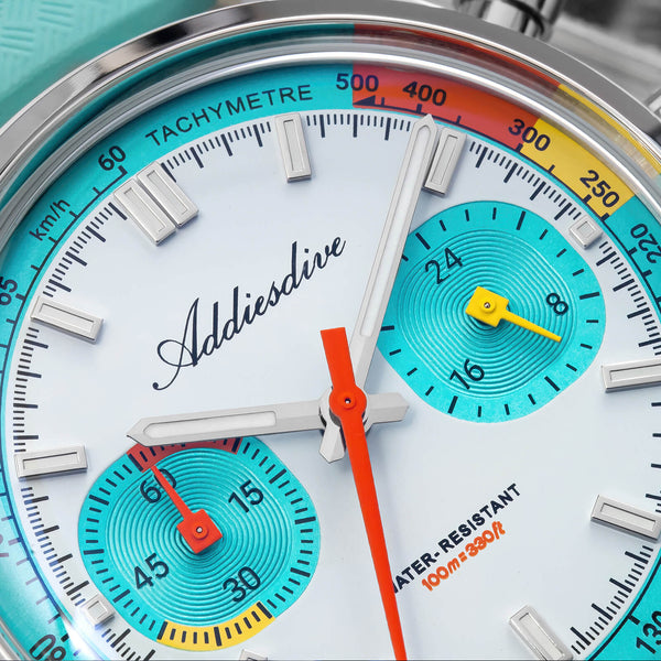 ★New Arrival★ADDIESDIVE 38mm VK64 Racing-Inspired Chronograph Watch AD2529