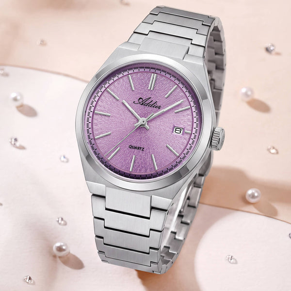 🔥Halloween Sale🔥Addies Classic 35mm Slim Sapphire Crystal Quartz Watch AW25910