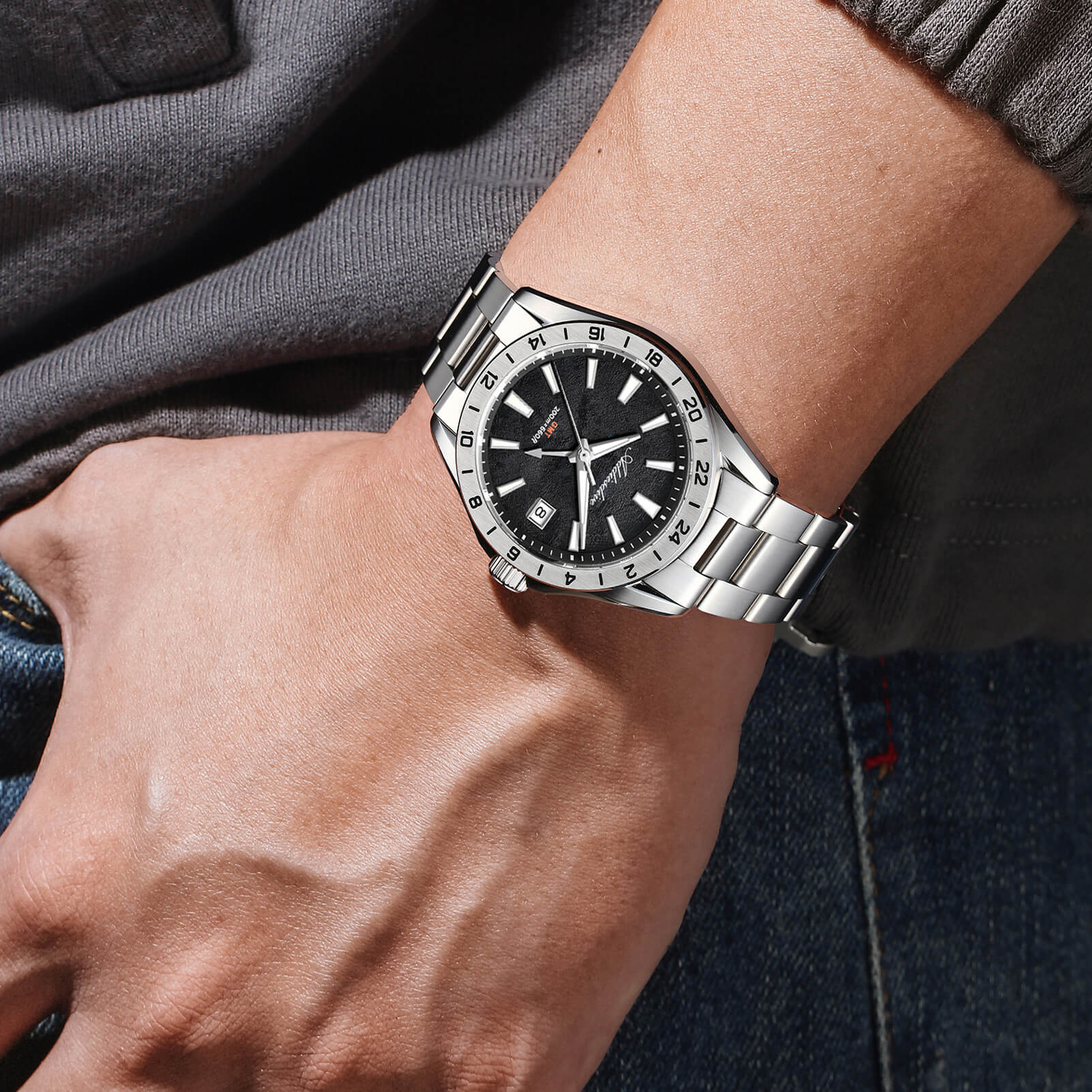 ADDIESDIVE 38mm GMT Quartz Watch RONDA515 Movement（AD2548）