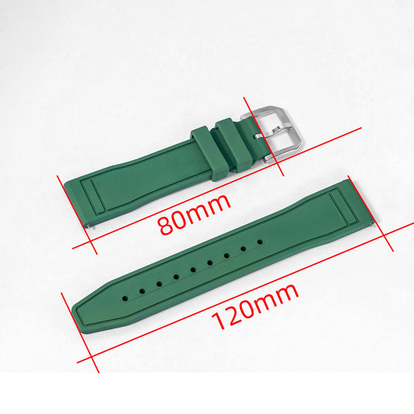 ADDIESDIVE Premium Flat-End Fluororubber Watch Strap 20mm