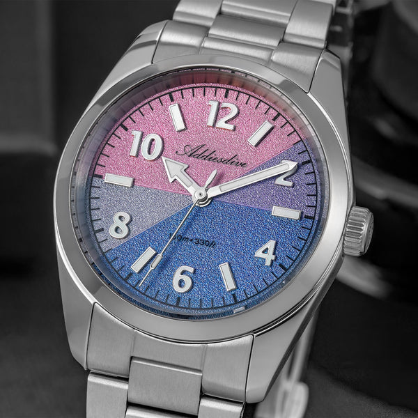 🔥New Arrival🔥ADDIESDIVE 36mm Color Block Dial Quartz Watch AD2555 Sapphire Crystal