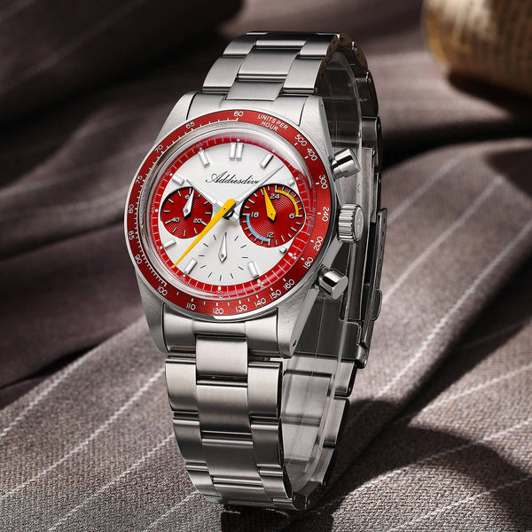 ★Xmas Sale★ADDIESDIVE 37mm VK63 Racing Chronograph Quartz Watch AD2539