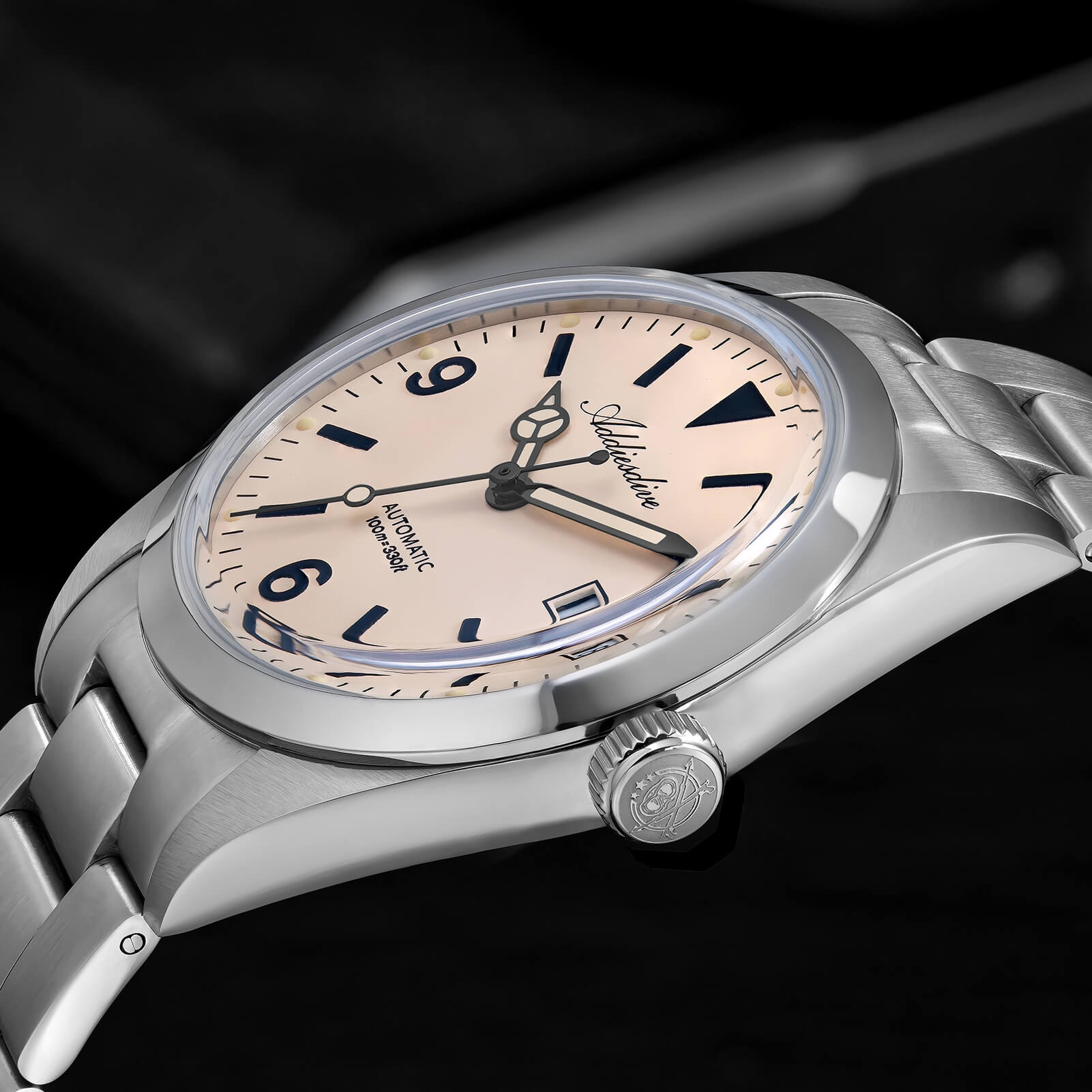 ADDIESDIVE 36mm ST2130 Automatic Explorer Style Sapphire Bubble Crystal Watch AD2556