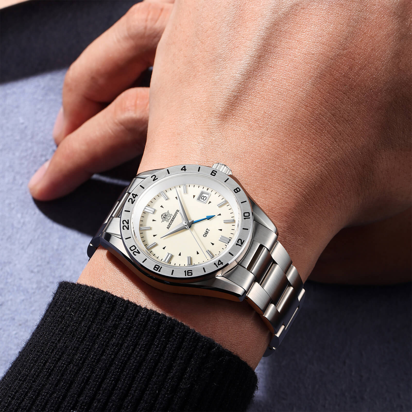 U.S. Warehouse -ADDIESDIVE 38mm GMT Quartz Watch AD2063