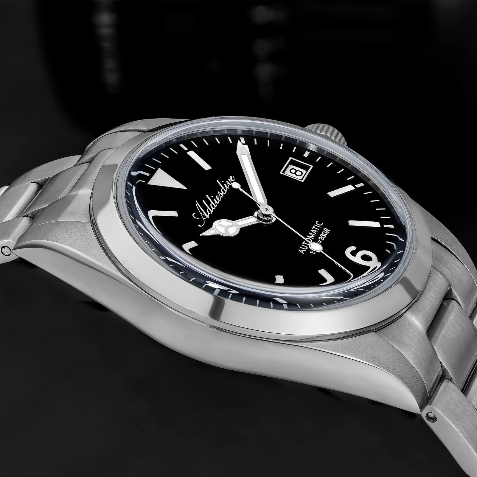 ADDIESDIVE 36mm ST2130 Automatic Explorer Style Sapphire Bubble Crystal Watch AD2556