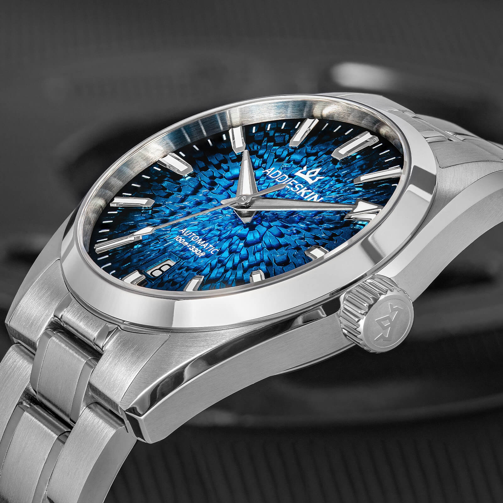 AddiesKIN 38mm Ice Crack Dial Miyota 9015 Men’s Watch K003