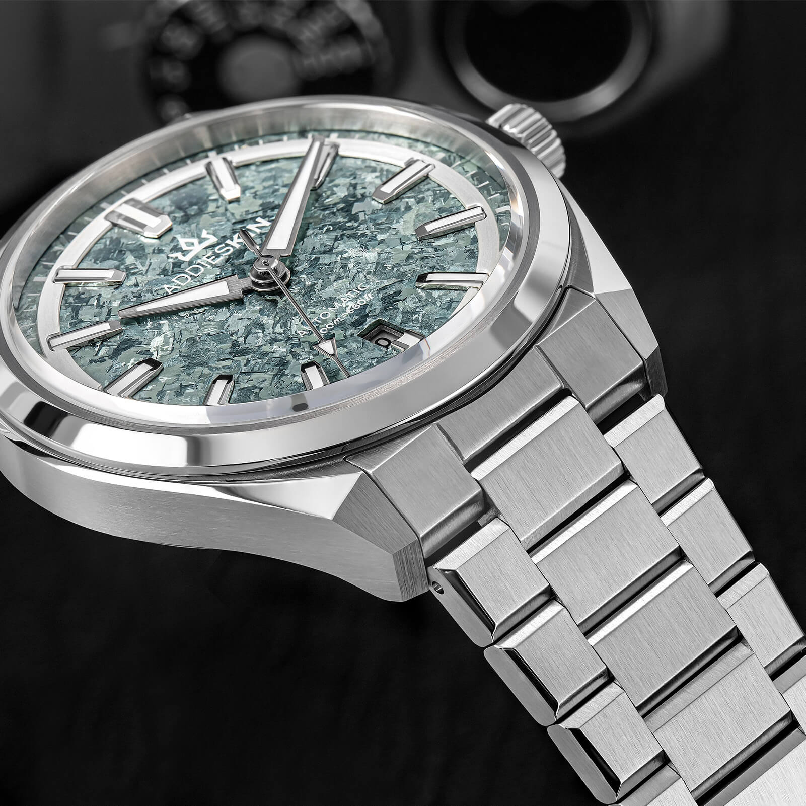 AddiesKIN 40mm Crystallized Titanium Dial Miyota 9015 Luxury Automatic Watch K006