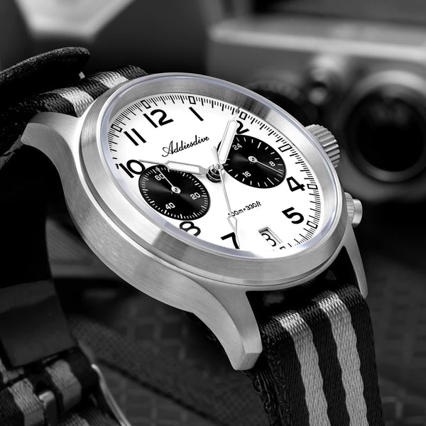 ★India Warehouse★ADDIESDIVE 39mm VK64 AD2538 Chronograph Watch