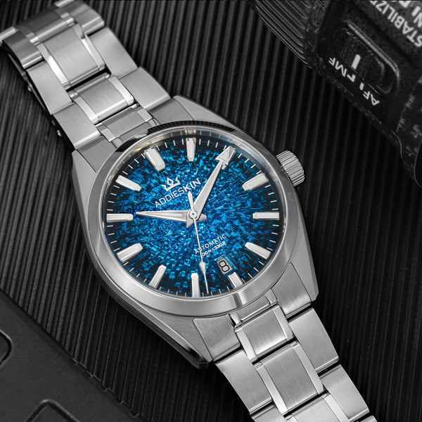 AddiesKIN 38mm Ice Crack Dial Miyota 9015 Men’s Watch K003