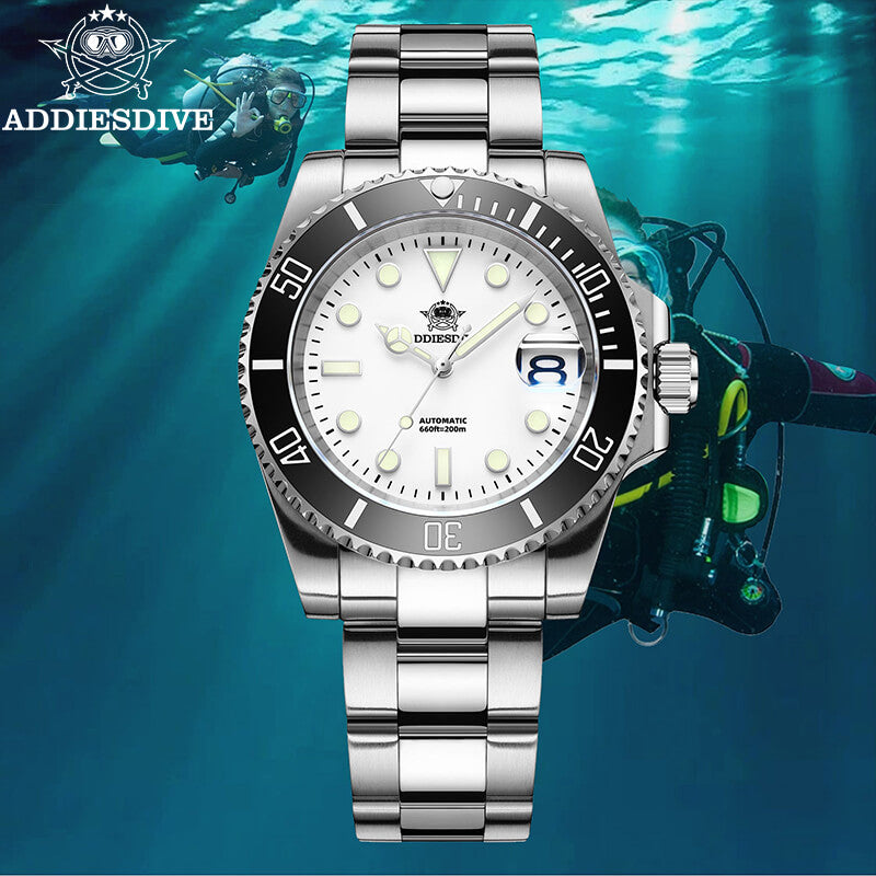 ADDIESDIVE Moda NH35A Orologio con zaffiro per uomo Reloj Hombres Impermeabile 200M Orologi meccanici automatici Super luminoso AD2047 1511 ADDIESDIVE Moda NH35A Orologio con zaffiro per uomo Reloj Hombres Impermeabile 200M Orologi meccanici automatici Super luminoso AD2047 1511
