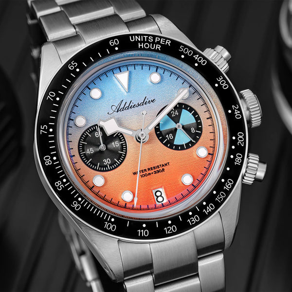 ADDIESDIVE 40mm VK64 Quartz Chronograph Gradient Dial Watch AD2559