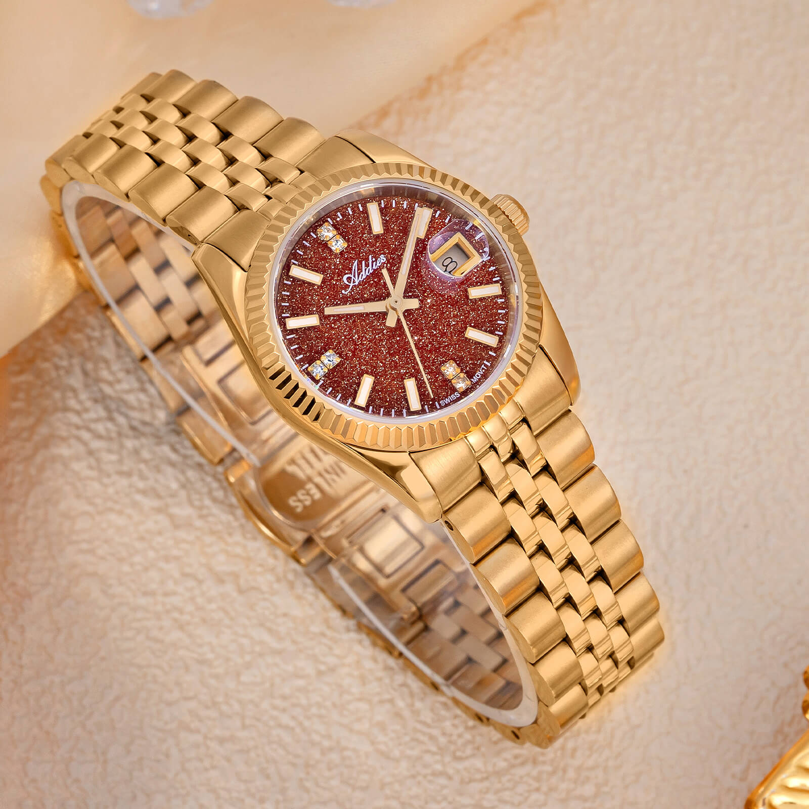 Addies 28mm Women’s Aventurine Dial Quartz Watch AW25912