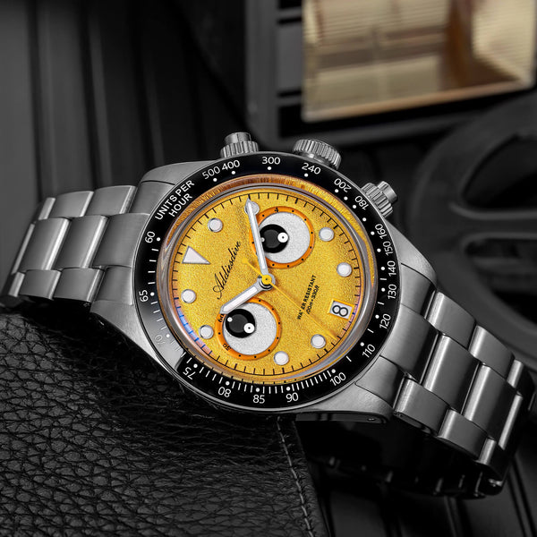 ADDIESDIVE 40mm VK64 Quartz Chronograph Eye Dial Watch AD2557