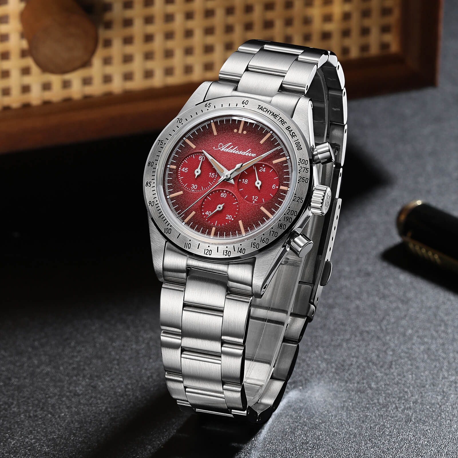 🔥EarlyBird🔥ADDIESDIVE 37mm 0s20 Chronograph Watch AD2552