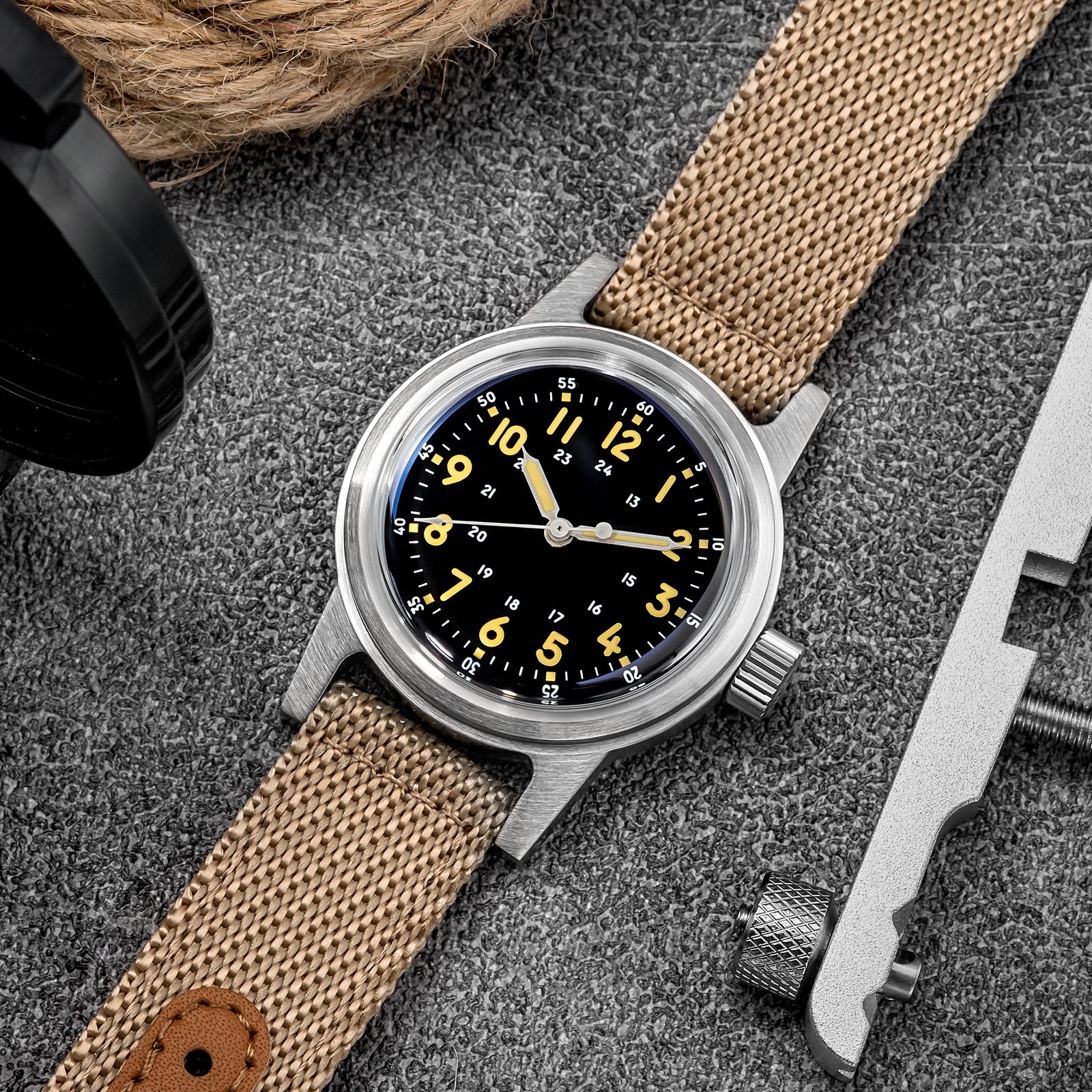 U.S. Warehouse -ADDIESDIVE 36mm Vintage Mechanical Watch AD2076